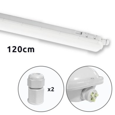 Regleta LAZURITA 48W LED 120cm 4400lm 6400K IP65 Blanca