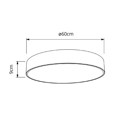 Plafón BILAC redondo 62W LED CCT 3000/4200/6000K Al.9xD.60cm Blanco