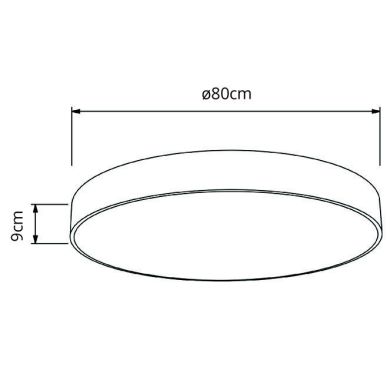 Plafond BILAC round 1x126W LED 16000lm 3000K H.9xD.80cm White