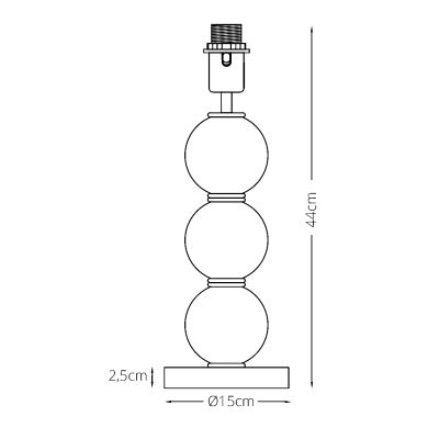 Base for Table Lamp GONDOMAR 1xE27+1x6W LED 4000K H.44.xD.15cm chrome