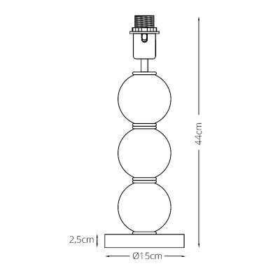 Base for Table Lamp GONDOMAR 1xE27+1x10W LED 4000K H.44.xD.15cm chrome