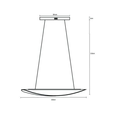 Lámpara de techo CORALINA 88W LED 7920lm 3200/4000/6000K L.100xAn.33xAl.Reg.cm Dorado