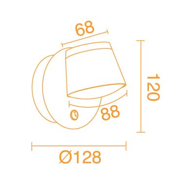 Aplique MYRIAM 10W LED 625lm 4000K C.12xL.12,8xAlt.12cm Branco