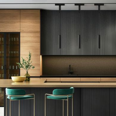 Colgante para Carriles magnéticos PIQUET (2 hilos) 6W LED 250lm 3000K 38° Al.150xD.2,7cm negro