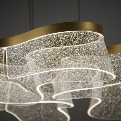 Suspensão LED CAMILLE CCT 50W 2000lm 2700K/4000K/6000K D.78cm Dourado