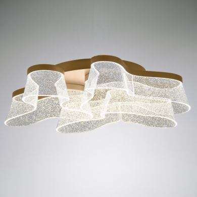 Plafond CAMILLE CCT 50W LED 2200m 2700K/4000K/6000K D.76cm Dourado