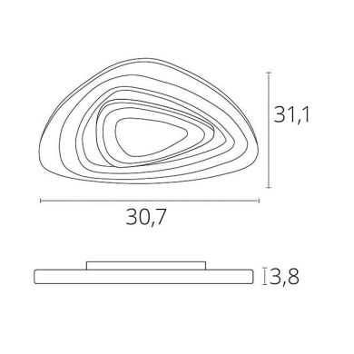 Plafón CATANGA 98W LED 3200-4000-6000K Blanco