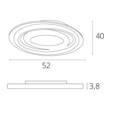 Plafón SAVÍNIA 136W LED 3200-4000-6000K Blanco