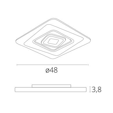 Plafón VARNA 140W LED 3200-4000-6000K Blanco