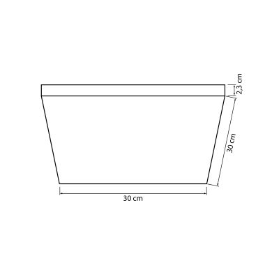 Painel de superfície TOLSTOI 30x30 1x24W LED 1920lm 6400K 120° C.30xL.30xAlt.2,3cm Níquel