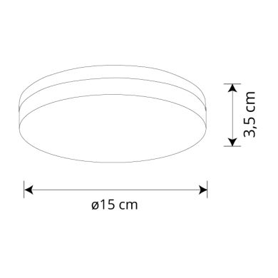 Plafón BERILO 1x18W LED 1620lm 4000K Al.3,5xD.15cm Blanco