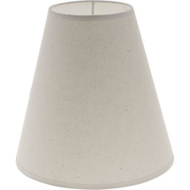 Lampshade CIPRIOTA round & conic fabric PVC8886 with fitting E27 H.20xD.20cm Natural (Raw)