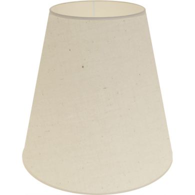 Lampshade CIPRIOTA round & conic fabric PVC8886 with fitting E27 H.35xD.34,5cm Natural (Raw)