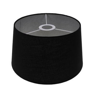 Lampshade ANTIGUANO round & conic with fitting E27 H.17xD.30cm Black