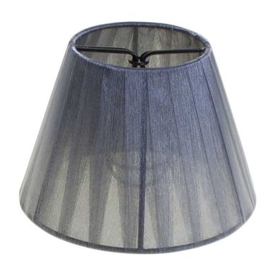 Lampshade AUSTRALIANO round & conic pleated fabric Organza with clamp H.10xD.14cm Grey