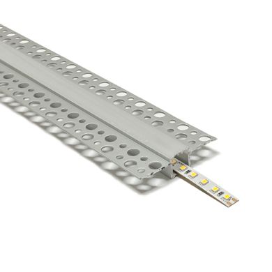 Drywall profile for LED strip with opaline diffuser W.55xH.14mm