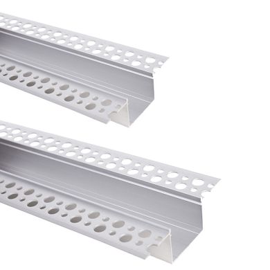 Calha de pladur para fita LED com difusor opalino L.81x Alt.25mm