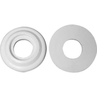 Arandela blanca plastica biselada 0,4xD.2,5cm