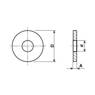 Transparente washer D.10xH.1mm, hole with d.4,3mm, in polietilene