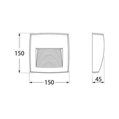 Wall Lamp LORENZA 1xR7s (78mm) 3,5W CCT (3colors) switch IP55 L.15xW.4,5xH.15cm grey resin