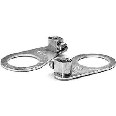 White zinc-plated metal ring with earth terminal