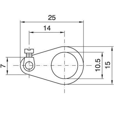 White zinc-plated metal ring with earth terminal