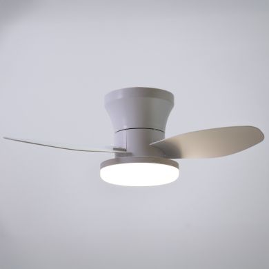 Ventoinha de tecto TAURO MINI branco/branco, 3 palas, 48W LED 3000|4000|6000K A.18xD.70cm