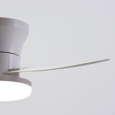 Ventoinha de tecto TAURO MINI branco/branco, 3 palas, 48W LED 3000|4000|6000K A.18xD.70cm