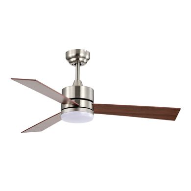 Ceiling fan DC KILIM nickel, 3 reversible blades, 18W LED 3000|4000|6500K, H.40xD.107cm