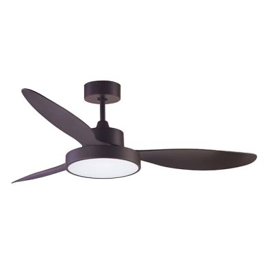 Ceiling fan DC TULUM brown, 3 blades, 25W LED 3000|4000|6000K, H.39xD.120cm