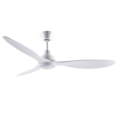 Ceiling fan DC DELFOS white, 3 blades, 20W LED 4000K, H.40xD.132cm