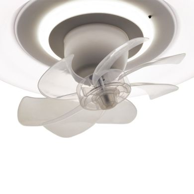 Ventilador DC RAKI MOVE blanco, 6 aspas, 38W LED 3000-6000K, Al.21xD.48cm