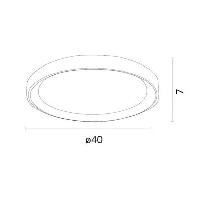 Plafón KIGALI 72W LED 3000-4000-6000K blanco/negro