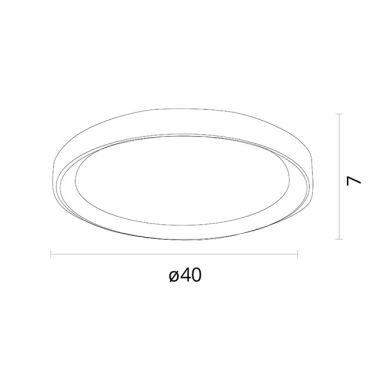 Plafón KIGALI 72W LED 3000-4000-6000K blanco/plata