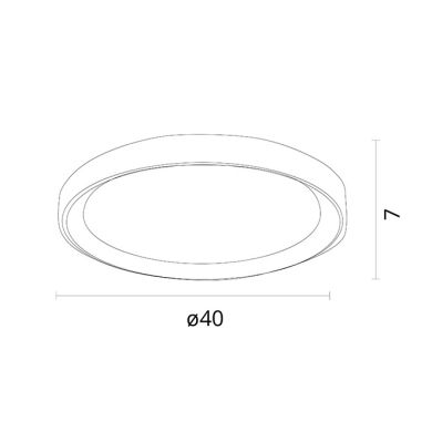 Plafón KIGALI 48W LED 3000-4000-6000K blanco/negro