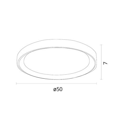 Plafón KIGALI 48W LED 3000-4000-6000K blanco/marrón