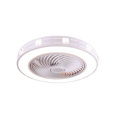 Ceiling fan DC KAIROS white, 5 blades, 72W LED 3000-6000K, H.19xD.50cm