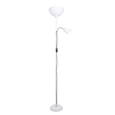 Lámpara de Pie VARESE (1+1)xE27 A.178xD.28cm blanco