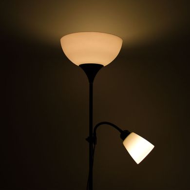 Lámpara de Pie VARESE (1+1)xE27 A.178xD.28cm blanco