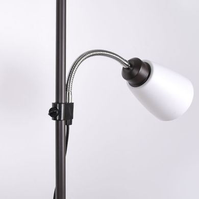 Lámpara de Pie VARESE (1+1)xE27 A.178xD.28cm negro