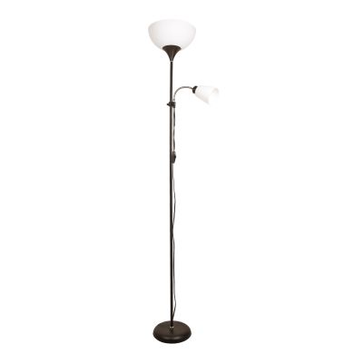 Floor Lamp VARESE with reading arm (1+1)xE27 H.178xD.28cm brown