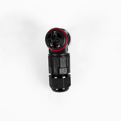 T-shaped black waterproof connector, 3x1.0-2.5mm2 450V/24A IP68 110°C