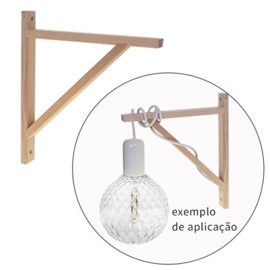 Base para Aplique ESQUADRO cuadrado L.3xAn.27,8xAl.31cm Madera Madera Natural