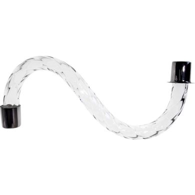 Brazo salomonico en cristal 25cm transparente casquillo cromo