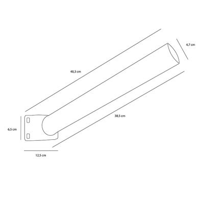 Braço para aplique de rua 40xD.5cm Branco