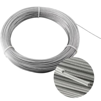 Cable de acero revestido de 12 hilos de 1,2 mm (1,6 mm) (rollo de 100m)