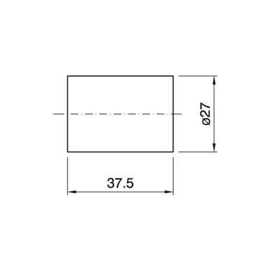 White plain outer shell for E14 3-pieces lampholder, in thermoplastic resin