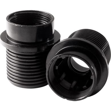 Black half threaded outer shell for E14 3-pieces lampholder, in bakelite