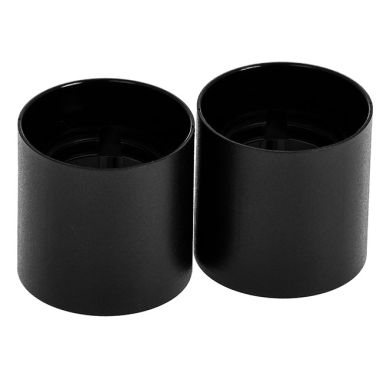 Black plain outer shell with reduced thickness for E27 3-pieces lampholder, in thermoplastic resin