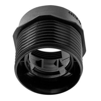 Black half threaded outer shell w/reduced thickness for E27 3-pieces lampholder, thermoplastic resin